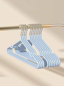 10pcs Anti-Slip Coated Adult Clothes Hangers, Household & Dorm Drying Racks - White - View 16