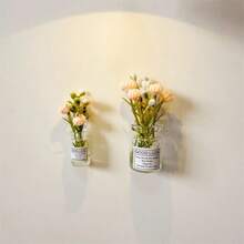2/8PCS Mini Large Vase Magnets - Flower Bud Vase Magnets 2025 Brand New Cute Mini Fridge Magnets 3D Vase Interesting Fridge Accessories Kitchen Decoration (Multi-Color) Holiday Gift - Color Mixing - View 10