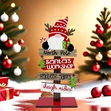 3件套木制圣诞装饰品 | 圣诞老人、雪人、驯鹿，色彩缤纷的艺术设计 | 传递节日祝福 | 无需电池，无需羽毛，桌面摆件，节日装饰，圣诞家居礼物，圣诞装饰品 - 彩色 - 查看 13