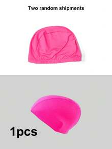 1pc Solid Color Nylon Swimming Cap, Unisex, Comfortable & Non-Binding Swim Hat, Beach Essentials, Beach Accessories, Pool Float - Multicolor - View 11