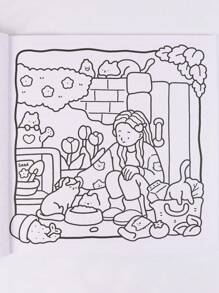 1 本女孩涂色书第 2 卷 - 创意图案、鲜艳封面设计、温馨主题 - 完美的复活节和生日礼物、放松的艺术活动和休闲阅读、学校用品、返校