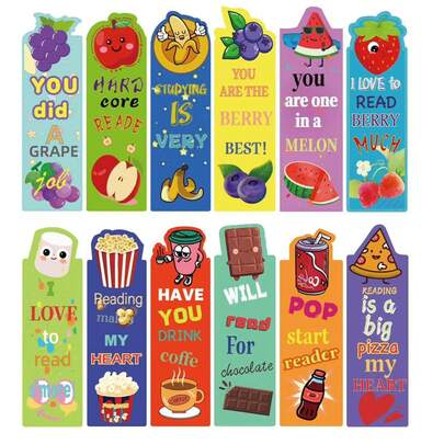 12pcs/24pcs/36pcs Creative Scented Bookmarks With Whimsical Cartoon Artwork, Scratch To Reveal Fragrance Paper Bookmarks, Lovely Stationery For Reading, Premium, Lightweight, Vibrant Desk Accessories For Students, Classroom Activities, Home Study, School Library Time, Giftable Reading Aids, Durable Craft Paper, Playful, Cute, Multi-Scent Options