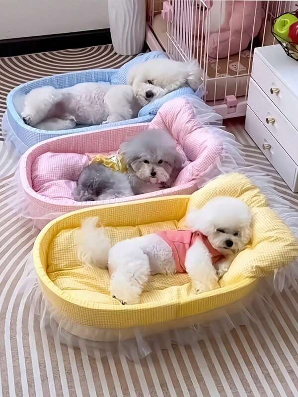 Cuib de dormit în culorile macaron pentru animale de companie, cuib cald pentru pisici și câini, odihnă de somn pentru animale de companie, cuib cald pentru patru anotimpuri, cel mai bun cadou de ziua de naștere pentru animale de companie, cuib de dormit temporar pentru pisoi și cățeluș fericiți, articole pentru animale de companie, saltea pentru cuib pentru animale de companie