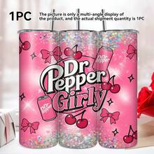 1pc20oz Insulated-Cold Coffee Cup, Juice Drink Cup With Straw And Lid, Sealed And Leak-Proof, Large Capacity Design, Very Suitable For Home, Outdoor, Gift Giving, Perfect Gift For Christmas, The First Choice For Family And Friends.