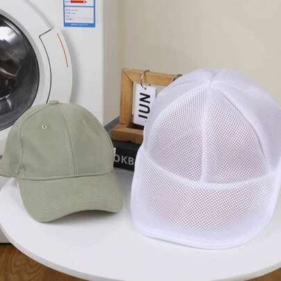 Bộ vệ sinh mũ bóng chày: Giá giặt mũ & Túi lưới giặt đồ - Chống biến dạng, Dùng được cho máy rửa chén & máy giặt