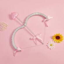 Cupid Bow And Arrow Set, Valentine's Day Cupid Costume Photo Props For Adults And Teens - 粉色 - 查看 1