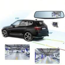 4.5-Inch Flip Mirror Dash Cam With Front And Rear Camera, 1080P Full HD, Super Night Vision, Parking Mode, Motion Detection, Loop Recording, Includes 32GB SD Card-Holiday Gift - Premium model (with 32G card) - 查看 8