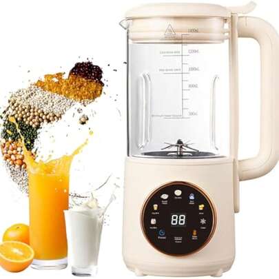 8-In-1 Nut Milk Maker Automatic Soymilk Maker For Oat, Almond, Coconut And Plant Milks, Dairy-Free Beverage Maker With Delay Start, Auto Clean And Keep Warm Functions