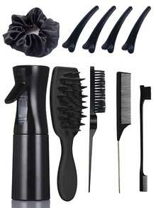 WANMEI Bộ 1/10 lược tạo kiểu tóc & phụ kiện - Bao gồm lược răng thưa cong, bình xịt phun sương áp suất cao 200ml, 3 lược tạo kiểu tóc (lược lông, lược kiểm soát cạnh, lược chải lông mày & chân tóc), 1 dụng cụ tạo búi tóc và 4 kẹp tóc mái - Bộ dụng cụ làm tóc đa năng để uốn, gỡ rối, tạo độ phồng và rẽ ngôi - Chống tĩnh điện, Trở lại trường học, Những vật dụng thiết yếu khi đi du lịch, Phụ kiện tóc cho nữ, lược, lược chải tóc, lược chải tóc, lược chải tóc, lược chải tóc, lược chải tóc, lược gỡ rối, lược bóng, lược chải tóc mini, bộ lược chải tóc, lược gỗ, lược chải tóc, lược, lược chải tóc, lược chải tóc, lược chải tóc, lược chải tóc, bộ lược chải tóc, lược chải tóc, lược chải tóc mini, lược gỡ rối, lược chải tóc, tóc, phụ kiện, sản phẩm chăm sóc tóc, dụng cụ làm tóc, đồ dùng cho tóc, chăm sóc tóc, lược chải tóc xoăn, thợ cắt tóc, phụ kiện thợ cắt tóc, Thiết bị làm tóc, Đồ dùng cần thiết khi đi du lịch, Đồ dùng cần thiết khi đi du lịch, Kiểu tóc, Làm tóc - Nhiều màu - Xem 11
