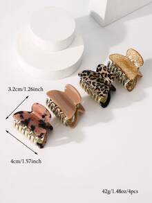 2 chiếc kẹp tóc màu ngẫu nhiên, dài 4cm, thích hợp dùng hàng ngày, kẹp càng cua, phụ kiện tóc mùa đông, mùa hè, đi biển hoặc đi nghỉ mát. - Nhiều màu - Xem 5