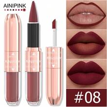 AINIPINK 1pcs [ Lip Gloss + Lipstick ], 2-In-1 Matte Easy To Color, Waterproof, Sweat-Proof, Non-Stick To Cup, Non-Fading, Long-Lasting, Exquisite, Suitable For Gifts, Festival Makeup, And Performance Makeup - Multicolor - View 13