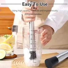 2PCS Muddler For Cocktails 8 Drink Muddler Set Long Muddler Old Fashioned Stainless Steel Muddler Mojito Muddler Ice Crusher Bartender Tool For Bars Bartender Accessories Home Bar Tools Set