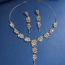 1pc Dubai Elegant Fashionable Versatile Gold-Plated Leaf Bracelet, Suitable For Women's Daily Wear