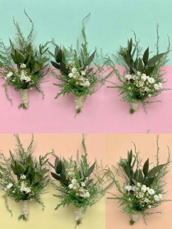 波西米亚风迷你干花花束套装 | 小瓶插花 | 餐桌装饰 | 信箱礼物