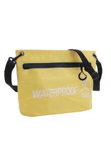 1 件 5L 防水干燥袋旅行手提包洗漱包游泳漂流皮划艇河流徒步旅行漂浮划船水袋，防水 PVC 运动包带拉链，可拆卸肩带，易于清洁，适合冒险旅行 - 完全防水，拉链开合，PVC 面料，字母图案 - 非常适合游泳、旅行和户外活动健身包跑步配件运动包女士 - 彩色 - 查看 6