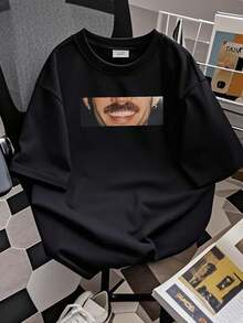 180g Pure Cotton Dom Dolla Shirt  Dom Dolla Merch   Rave Clothes  Rave Shirt  House Music Shirt  EDM Shirt  Festival Outfit  John Summit  Unisex Top For Everyday Wear Fashion Comfortable Streetwear Versatile Summer Breathable Print Round Neck Short Sleeve For Women Casual Designer Clothes Stretched Soft Stylish - Black - View 4