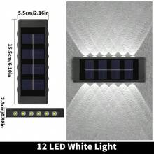 1/2 pezzi Luci da parete solari per esterni, luci per portico, lampade da parete, luci di Natale, luci a LED solari per gradini esterni luminosi, luci solari per terrazze impermeabili, luci solari per scale, montaggio a parete o su palo, per decorazioni autunnali, decorazioni per la casa e per esterni, decorazioni di Ognissanti, decorazioni autunnali con accensione/spegnimento automatico per terrazze, gradini, recinzioni, patio, vialetti