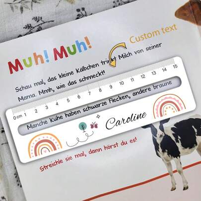 Personalized White Acrylic Ruler, Ruler With Reading Aid, Admission Reading Ruler, Back To School, Teacher Gift, Student Gift, Unique Birthday Gift