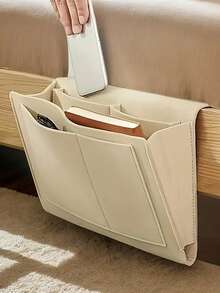 Túi treo đựng đồ giường nỉ có 3 ngăn, đựng tạp chí, điện thoại, máy tính bảng, iPad, cáp, điều khiển từ xa và giá đựng chai nước cho giường ký túc xá, ghế sofa, túi đựng đồ tự dính trang trí trang trí lễ hội trang trí phòng trang trí nhà trang trí phòng ngủ trang trí phòng ngủ, đồ tổ chức, đồ tổ chức, đồ lưu trữ gia đình - Nhiều màu - Xem 3
