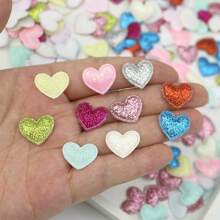 50 件/套闪光细节心形缝纫配件，现代涤纶服装缝纫配件