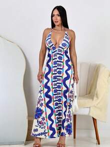 Women's Long Dress With Floral Print