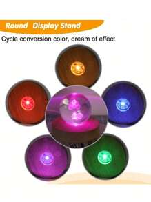 1PC Wooden Switch Lamp Base LED USB, Natural Wood, On-Off Control, LED Compatible, USB Powered, Decorative, Sturdy.