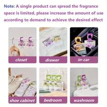 10 piezas de Sachets de armario para eliminar olores y prevenir el moho, difusor de aroma para vehículos, fragancia floral montada en la pared, potenciador de fragancia para dormitorio, retención de fragancia de larga duración, paquete de fragancia para hogar, hotel, casa de huéspedes, restaurante, supermercado