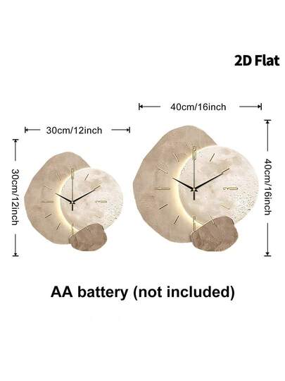 1pc Creative Asteroid Texture Wand Clock, Super Silent Quartz Movement, No Ticking, ating Clocks In Living Rooms,Bedroom Room, Offices, Restaurant, Cafes, Perfect ative Friends Family view 3