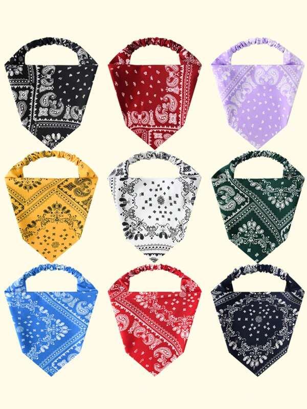Eenvoudige en vintage gekruiste bandana-print hoofdbanden voor dames, Boho-haarband, tulband, zweetband, feestdagen en streetwear, hoofdband, haarsjaal, bandana-top, bandana-sjaal voor dames, haaraccessoires
