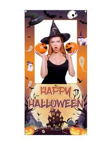 1PC-Halloween Party Decoration Theme Photo Prop Backdrop Indoor And Outdoor Photo Booth Frame For Birthday Party Decor Supplies - Multicolor - View 6