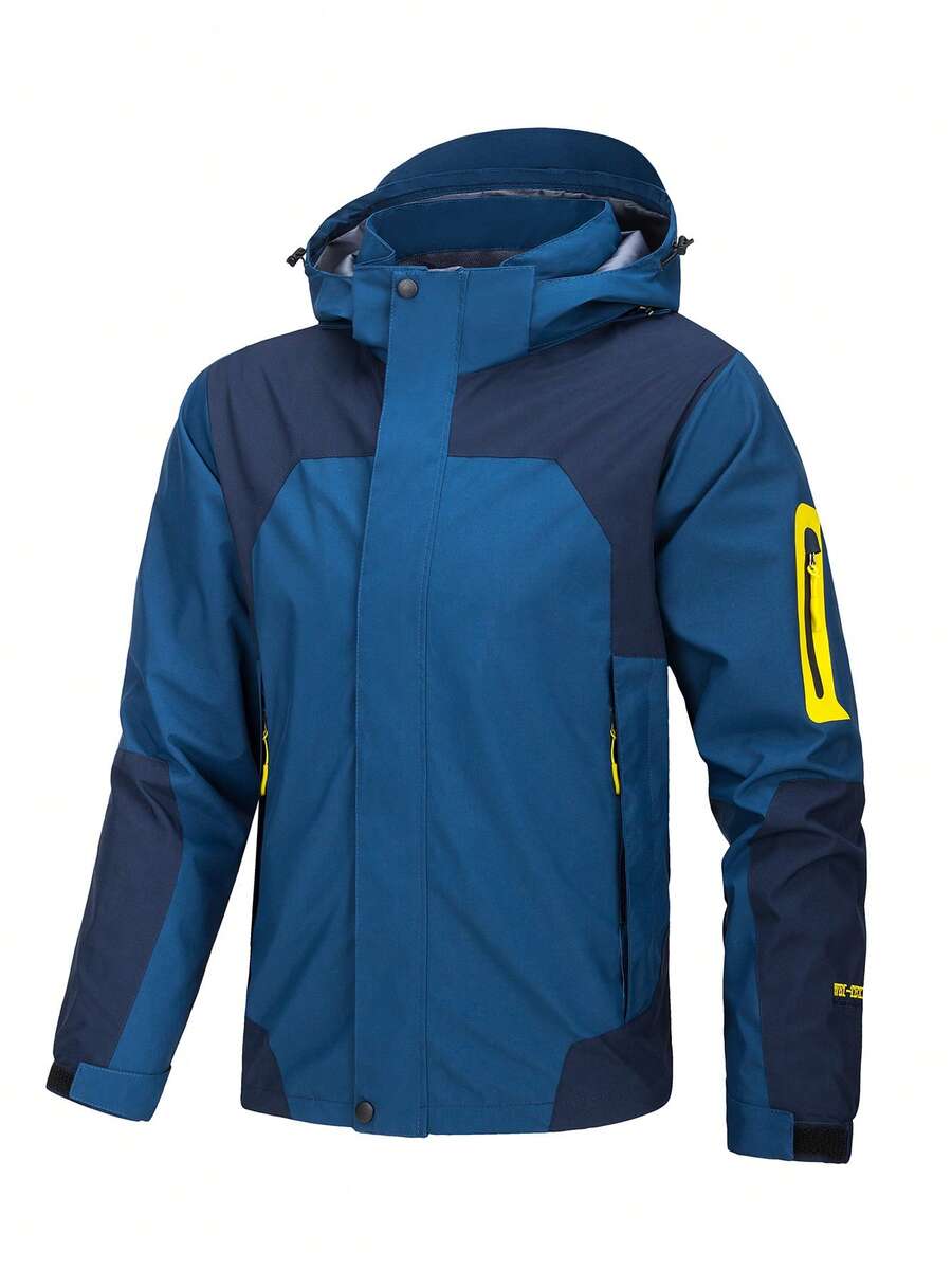 Men New Spring Autumn Windproof And Rainproof Basic Jacket, Waterproof Outerwear Mountaineering Outdoor Jackets