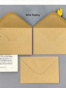 100 piezas de sobres de papel kraft en blanco de estilo minimalista, bolsillos rectangulares para oficina, invitaciones, invitaciones comerciales occidentales, bolsas de regalo para postales, envíos, carpetas, envoltorios de regalo, cartas de agradecimiento, sobres para cartas manuscritas