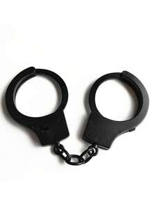 1个/2个手铐，配饰，化妆道具，服装道具，角色扮演道具，舞台道具，情侣游戏道具，囚犯表演道具，配套道具，演出道具，节日道具，便携，创新，适合所有年龄段作为礼物（由于手工染色，黑色并非污渍，而是手工混合造成的颜色不均），万圣节 - 彩色 - 查看 4