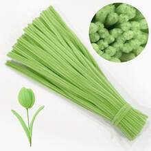 50/100/250 件管道清洁工具工艺,绿色管道清洁器,雪尼尔管道清洁器散装,适用于 DIY 工艺创意项目 - 綠色 - 查看 28