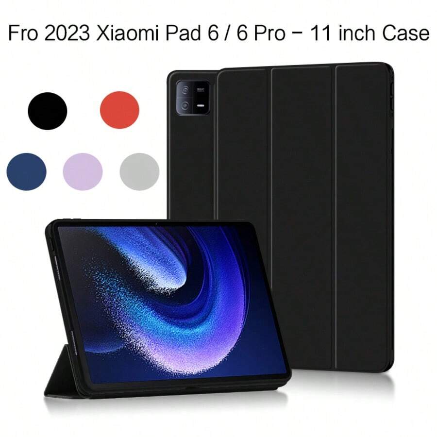 Case Smart Cover For Mi Pad 6 Pro 11 Inch Tablet 2023 Auto Sleep/Wake Mipad6 Thin And Light, Three Fold Off Case