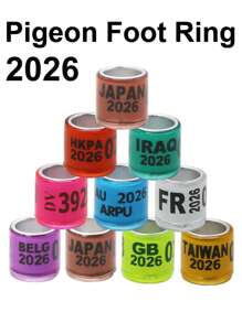 20pcs 2026 Multicolor Pigeon Foot Ring Aluminum Plastic Bird Leg Rings Sign Rings With Letter Number For Pet Bird Fly Race Identification Tracking Training Foot Ring