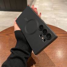 奢华磁吸手机壳，兼容三星 Galaxy A56、A36、A26、A16、A06、S25 Ultra、S24 Ultra、S23 Ultra，柔软 TPU 材质，圣诞礼物 - 黑色 - 查看 7