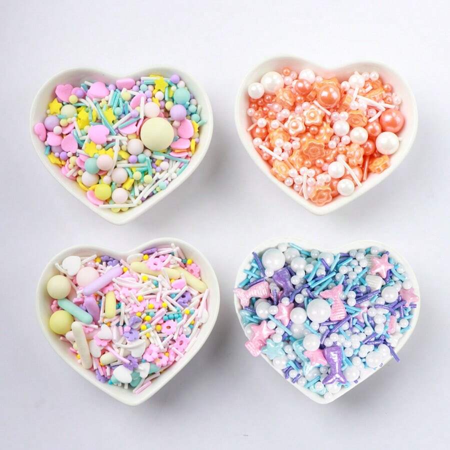 85g/3oz Cake Decorative Beads, Beach Mermaid Colored Beads, Birthday Cakes, Bread, Muffins, Ice Cream, Doughnuts, Summer Dessert Decorative Ornaments, Decorative Pearl Candy Mix, Wedding, Birthday Party Dessert Table, Festival Party Decoration - Multicolor - View 1