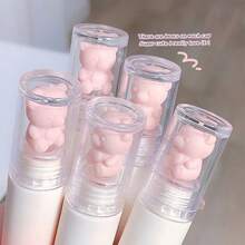 1 Pc Cute Bear Design Matte Velvet Lip Gloss, Everyday Lip Makeup - 彩色 - 查看 6