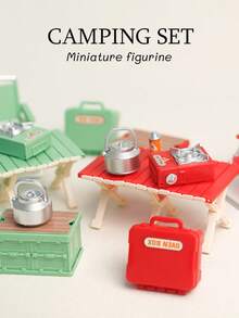 Miniatur-Haushaltsgeräte, Camping-Geschirr-Set, dekorative Sammlerstücke, Dessert-Tisch-Accessoires, Aktivitäts-Displayprops, realistische Modelle, Spielzubehör, Rollenspiel-Set - Verschiedenfarbig - Übersicht 10