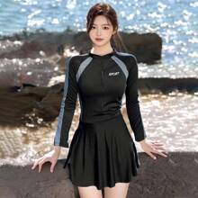 Swim Gear Sets - Black + Gray Long Sleeves - View 2