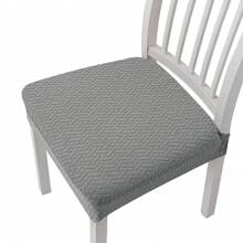 6pcs Dining Chair Cover, T-Shaped Long Grid Jacquard Chair Cover, Detachable And Washable Furniture Protection Cover, Dining Table Chair Cover, Household Cover, Home Chair Cushion Cover, Suitable For Decoration In Restaurants, Living Rooms, Bedrooms, Offices, And Hotels