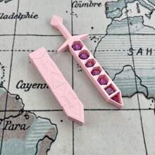 1 件 D&D 剑与骰子收纳套装，包含绿色骰子，动漫风格，22 毫米标准骰子收纳，塑料材质，适合 14 岁以上收藏家、手工及爱好模型组装与收藏 - 彩色 - 查看 14