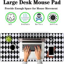 Floral Pattern Office Desk Pad Jumbo Mouse Pad Gaming Mousepad With Non - Slip Rubber Base Waterproof And Stitched Edges For Game And Office