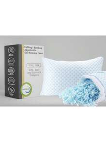 Gel Memory Foam Pillows Relieves Neck Pain Perfect For Side Spers Adjustable Height 25" X 15" Maintains Proper Posture Tle Layering Ultra Durable High Build Quality