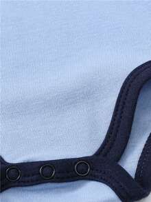 3件套婴儿男童狐狸印花长袖连体衣套装，春秋季 - 彩色 - 查看 7