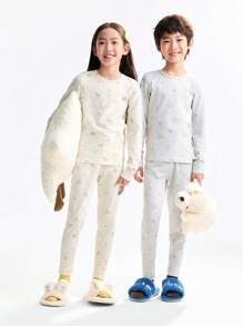 Annil Children's Clothing For Girls, Girls, Boys, Girls, Teenagers, Autumn Shirts And Pants Sets, Home Warm Clothes, Printed Base, Autumn Shirts And Pants