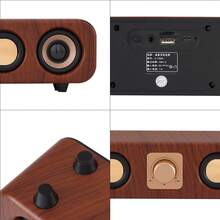 Dazone Retro Bluetooth Soundbar Speaker – 15.3" Wood Grain Wireless Home Audio With FM Radio, TF Card/USB Input, Aux-In, And Hands-Free Calling, Surround Stereo Sound Subwoofer - 15.3-in L - 查看 10