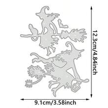AHLGCAFT 金属切割模具，魔法巫师切割模具 DIY 纸卡工艺，用于切割薄片，贺卡工艺装饰，压花，家庭项目制作工具，碳钢模具 - 銀色 - 查看 15