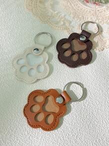 1pc Commemorative Leather Pet Hair Keepsake Bag - Multipurpose Portable Keychain, Suitable For Cats And Dogs, Pet Memorial Hair Storage Box